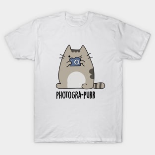 Photogra-purr Cute Cat Photographer Pun T-Shirt